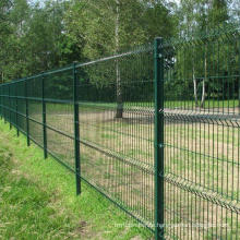 Rodent proof curved motor way Green PVC Coated Galvanized Welded Wire Mesh 3D Triangle Bend folding Fencing
